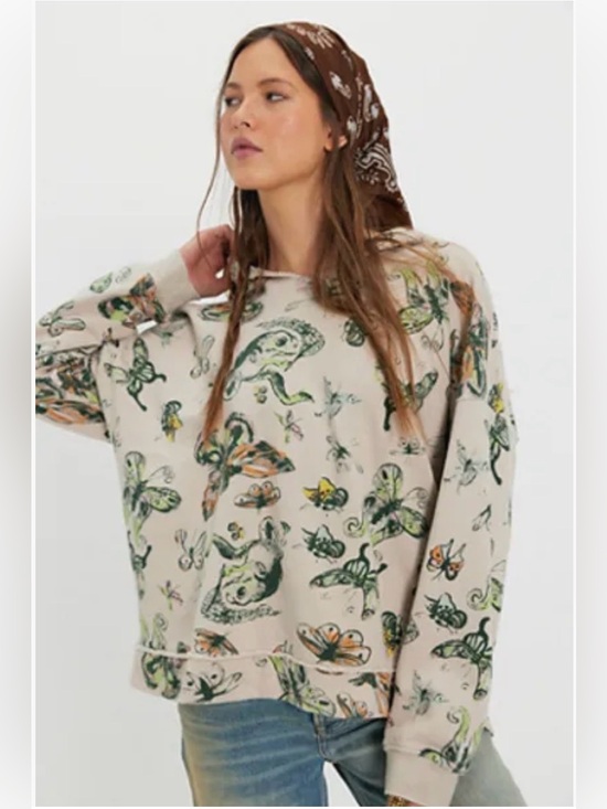 Free People Tops - Ragabond Free People Swan Gossip Hoodie NWT Size S